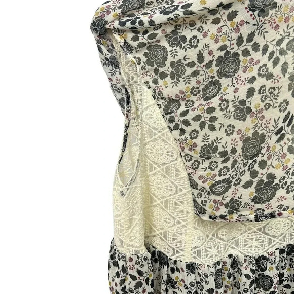 Torrid Floral Top Size Large Lace Boho Peasant Shirt Multicolor Semi-sheer - Picture 6 of 10